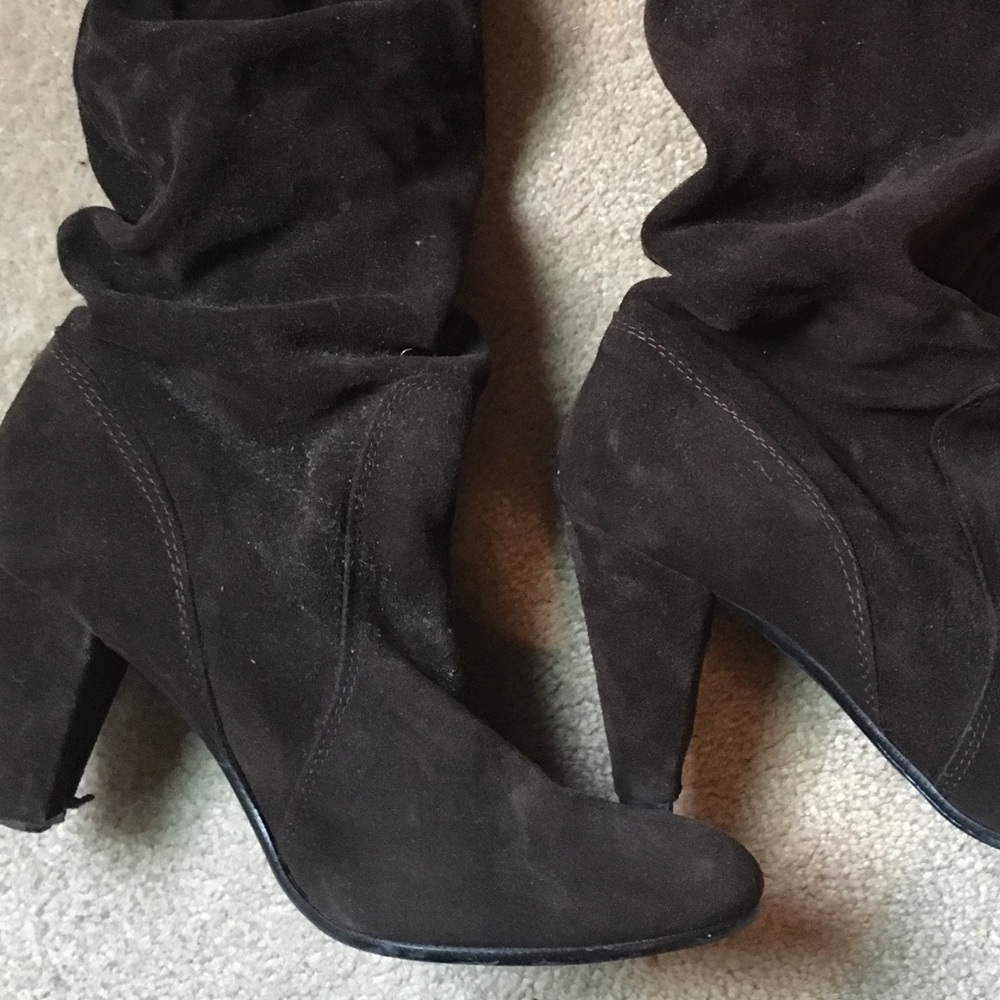 Brown Mid Calf Suede Italy Boots - Size 40